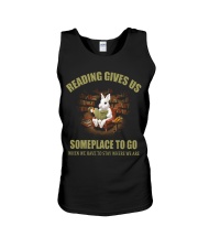 RABBIT - READING GIVES US Unisex Tank thumbnail