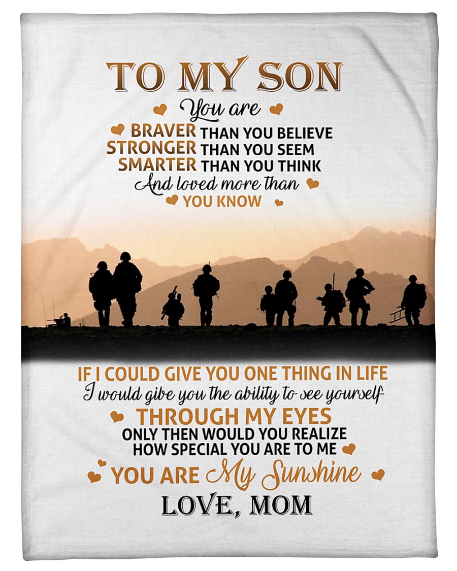 To My Son Small Fleece Blanket - 30" x 40"