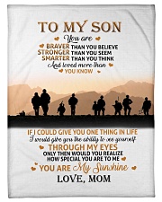 To My Son Small Fleece Blanket - 30" x 40" front