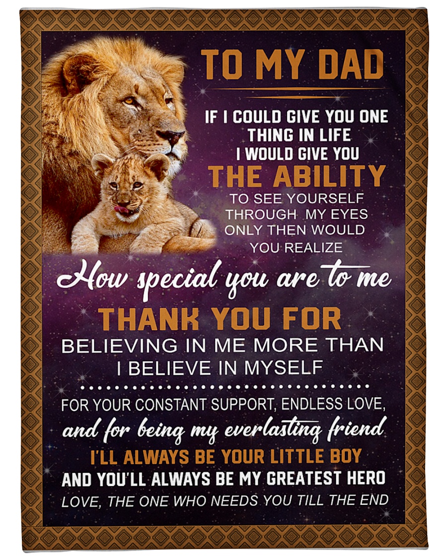 To my Dad Large Fleece Blanket - 60" x 80"