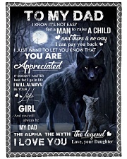 To My Daddy Large Fleece Blanket - 60" x 80" front