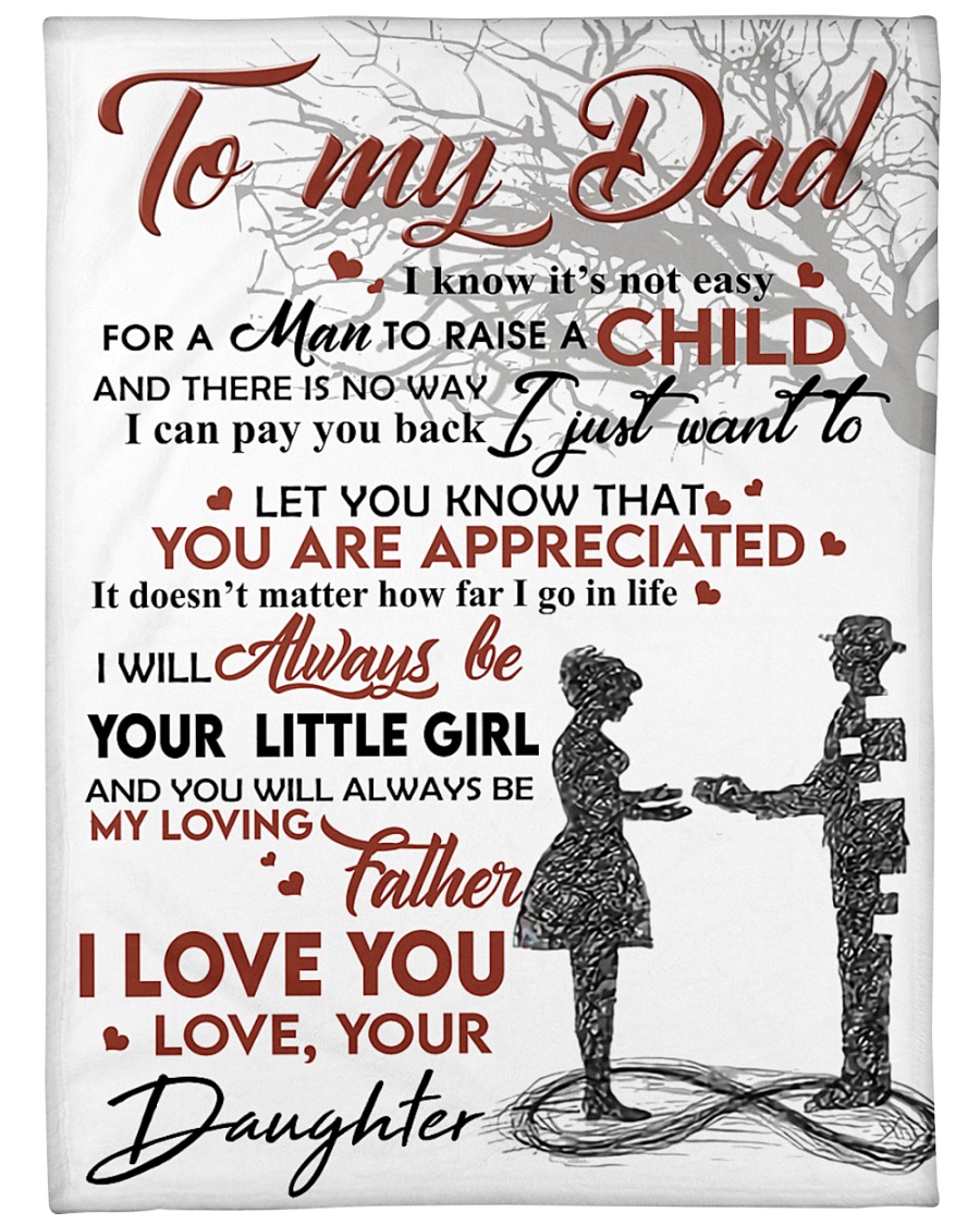 To my Dad Large Fleece Blanket - 60" x 80"