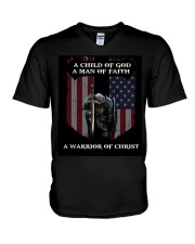 A Warrior of Christ V-Neck T-Shirt thumbnail