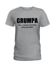 Grumpa like a regular grandpa only grumpier Ladies T-Shirt tile