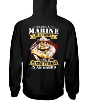 Being a marine veteran is an honor Hooded Sweatshirt tile