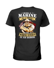 Being a marine veteran is an honor Ladies T-Shirt tile