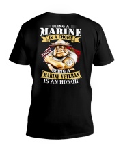 Being a marine veteran is an honor V-Neck T-Shirt tile