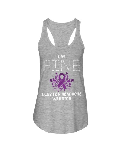 Cluster Headache Awareness I'm Fine Cluster Headache Warrior Ladies Flowy Tank