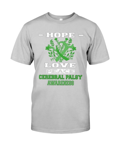 Cerebral Palsy Warrior Love Peace Hope Cerebral Palsy Awareness 