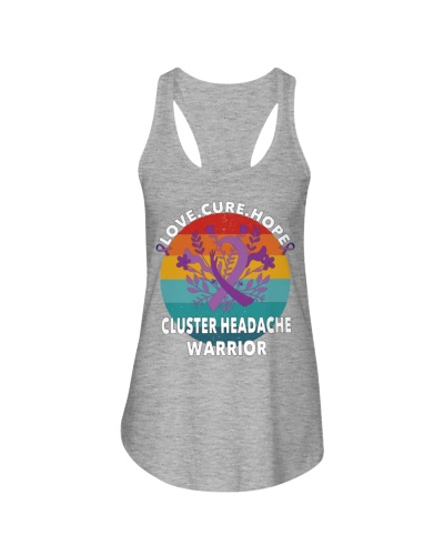 Cluster Headache Warrior, Love Cure Hope Ladies Flowy Tank