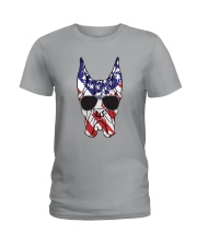 Great Danes American Flag - Happy 4th of July Ladies T-Shirt thumbnail