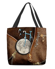 Cycling Leather Pattern Print All-over Tote front