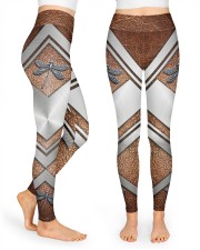 Dragonfly Leather Pattern Print High Waist Leggings front
