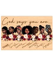 God says you are 17x11 Poster front