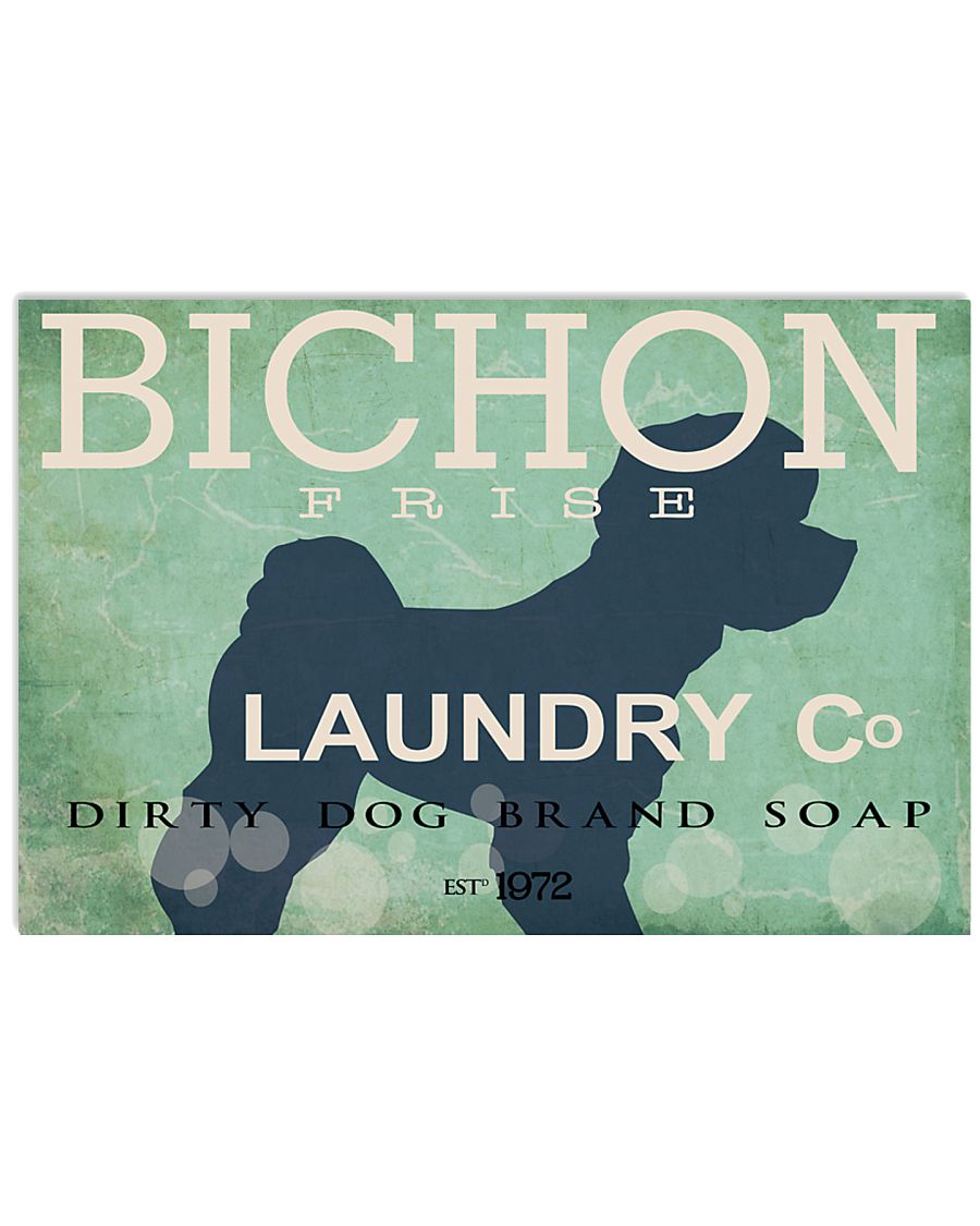 Bichon Frise laundry company 17x11 Poster