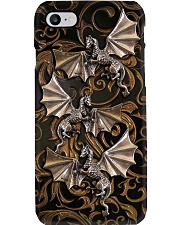Dragon Lovers Metal Pattern Print Phone Case i-phone-8-case