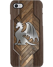 Dragon Lovers Faux Wood Phone Case Phone Case i-phone-8-case