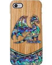 Dragon Faux Wood Print Phone Case i-phone-8-case