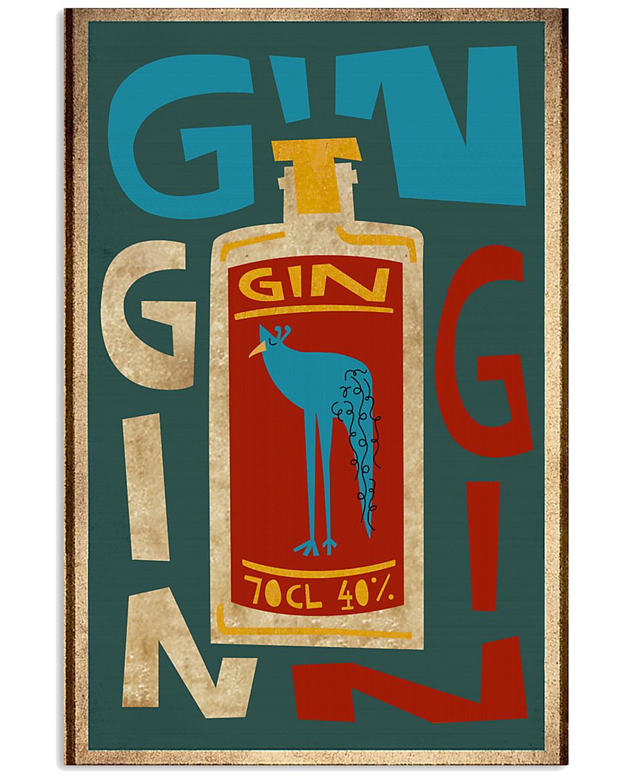 Retro gin 11x17 Poster