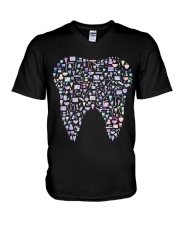 Dentist Tooth V-Neck T-Shirt tile