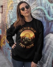 They see me rollin' they hatin' Crewneck Sweatshirt lifestyle-unisex-sweatshirt-front-3