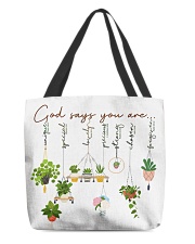 God says you are All-over Tote front