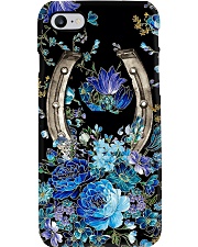Horseshoe blue floral Phone Case i-phone-8-case