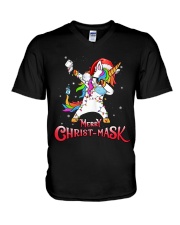 Merry Christmask V-Neck T-Shirt tile