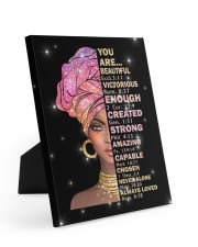 God says you are Easel-Back Gallery Wrapped Canvas tile