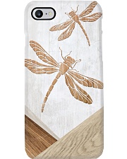 Dragonfly Faux Wood Print Phone Case i-phone-8-case