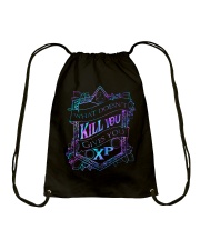What doesn't kill you gives you XP Drawstring Bag tile