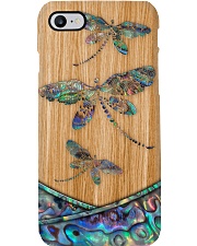 Dragonfly Faux Wood Print Phone Case i-phone-8-case
