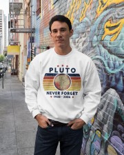 Never forget Pluto Crewneck Sweatshirt lifestyle-unisex-sweatshirt-front-2