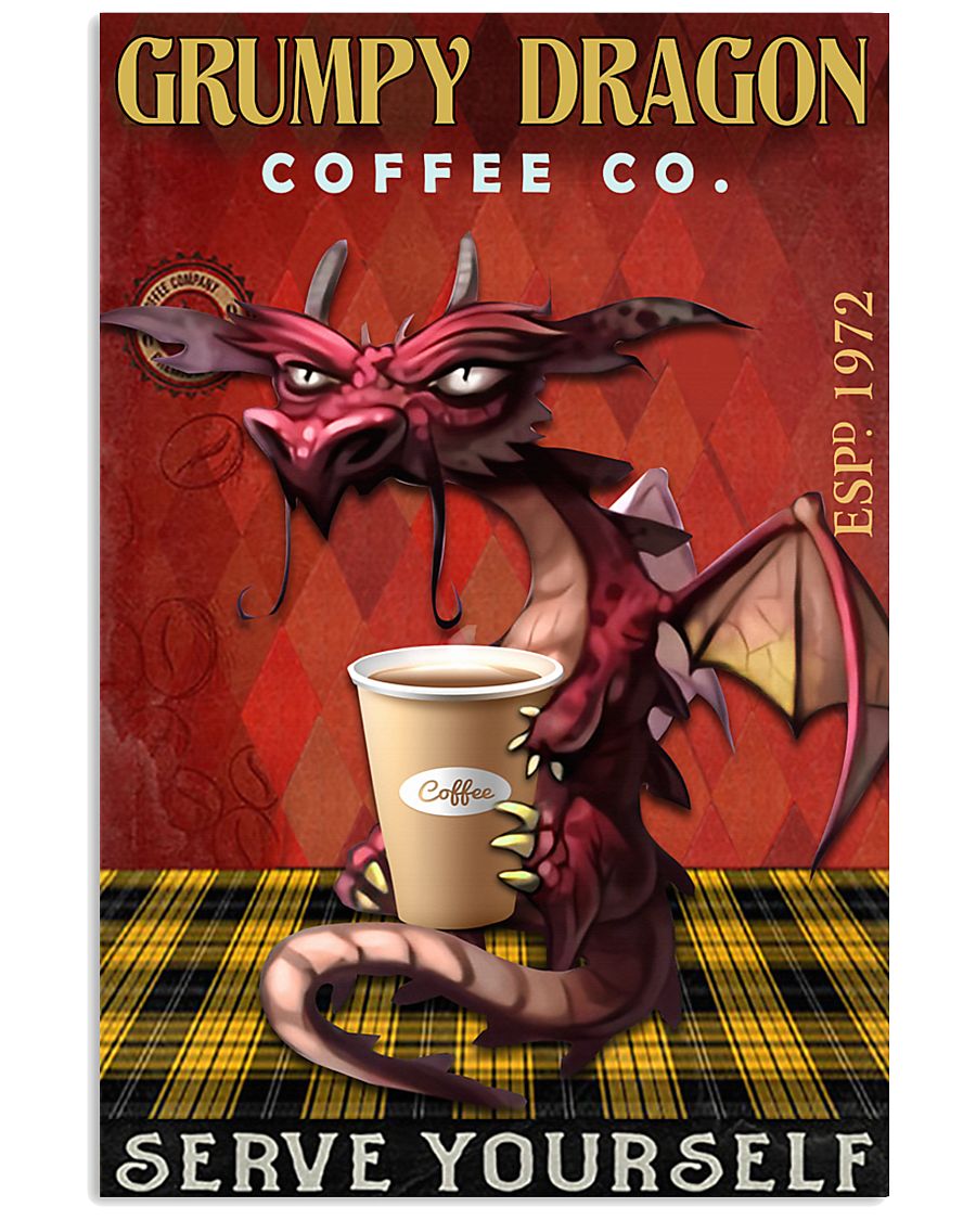 Grumpy dragon coffee co 11x17 Poster