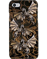 Dragon Lovers Metal Pattern Print Phone Case i-phone-8-case