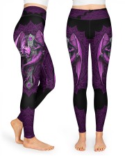 Vivid Purple Dragon High Waist Leggings front