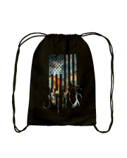 American Flag Retro style Drawstring Bag tile