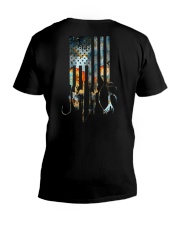 American Flag Retro style V-Neck T-Shirt tile