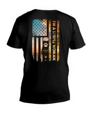 I'm a simple woman Independence Day V-Neck T-Shirt tile