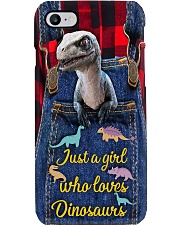 Loves Dinosaurs Leather pattern print Phone Case i-phone-8-case