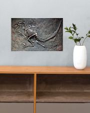 Dinosaur Fossil Metal Pattern Printed 17x11 Poster poster-landscape-17x11-lifestyle-24