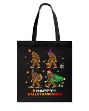 Happy hallothanksmas Tote Bag tile