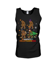 Happy hallothanksmas Unisex Tank tile