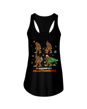 Happy hallothanksmas Ladies Flowy Tank tile