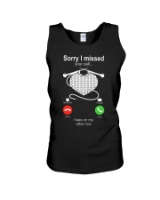 Sorry I missed your I was on my other line Unisex Tank tile