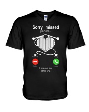 Sorry I missed your I was on my other line V-Neck T-Shirt tile