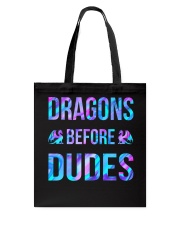 Dragons before dudes Tote Bag tile