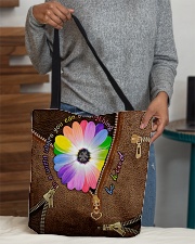 In a world where you can be anything be kind All-over Tote aos-all-over-tote-lifestyle-front-10