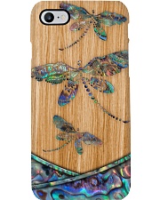 Dragonfly Faux Wood Print Phone Case i-phone-8-case
