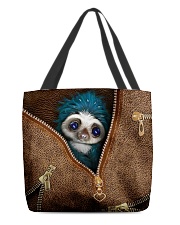 Sloth Leather Pattern Print All-over Tote front